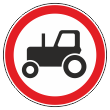 Дорожный знак 3.6 «Движение тракторов запрещено» (металл 0,8 мм, I типоразмер: диаметр 600 мм, С/О пленка: тип А коммерческая)